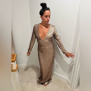 House of CB London gold sequin dress
